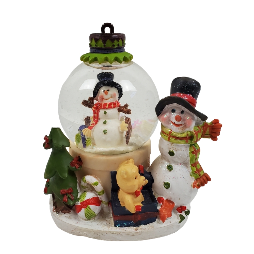 Deluxe Xmas Waterball snowman ornament